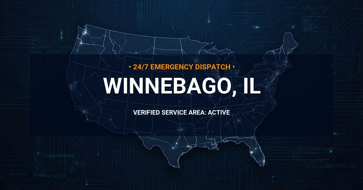 Emergency Plumbing Dispatch Map for Plumbing Services: Winnebago, IL