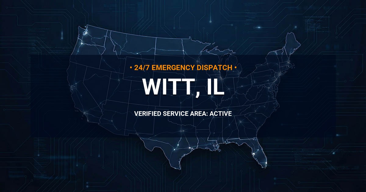 Emergency Plumbing Dispatch Map for Plumbing Services: Witt, IL