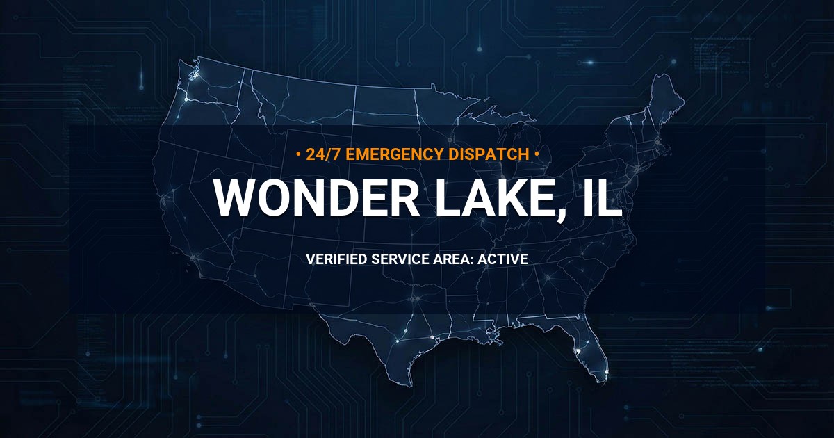 Emergency Plumbing Dispatch Map for Plumbing Services: Wonder Lake, IL