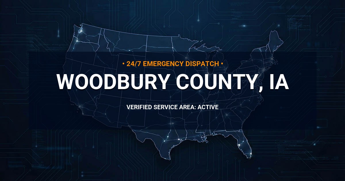Emergency Plumbing Dispatch Map for Woodbury County Plumbing Logistics