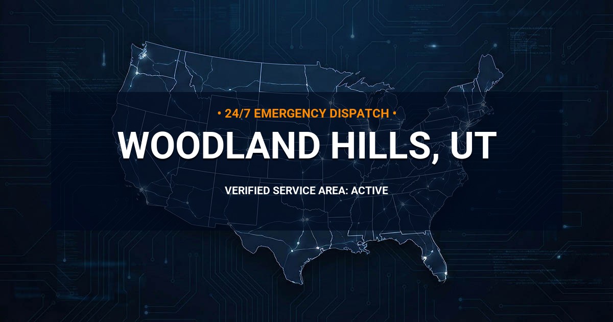 Emergency Plumbing Dispatch Map for Plumbing Services: Woodland Hills, UT