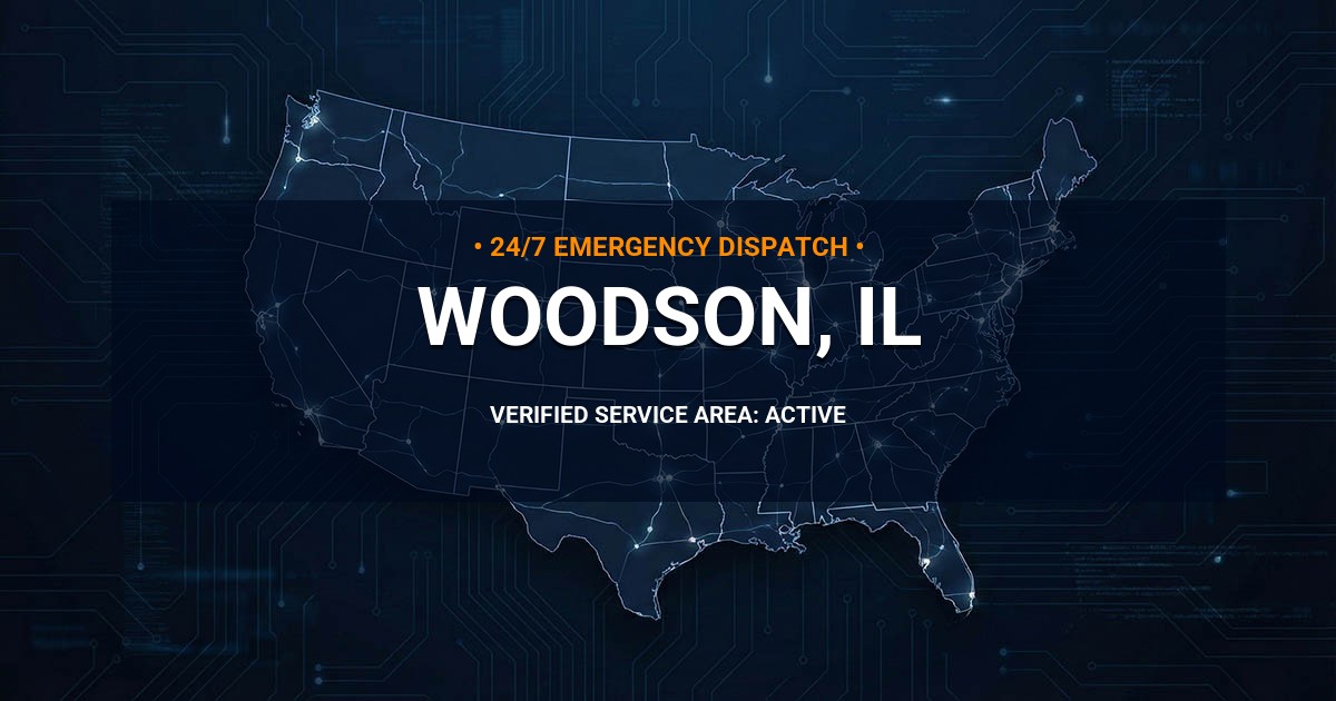 Emergency Plumbing Dispatch Map for Plumbing Services: Woodson, IL