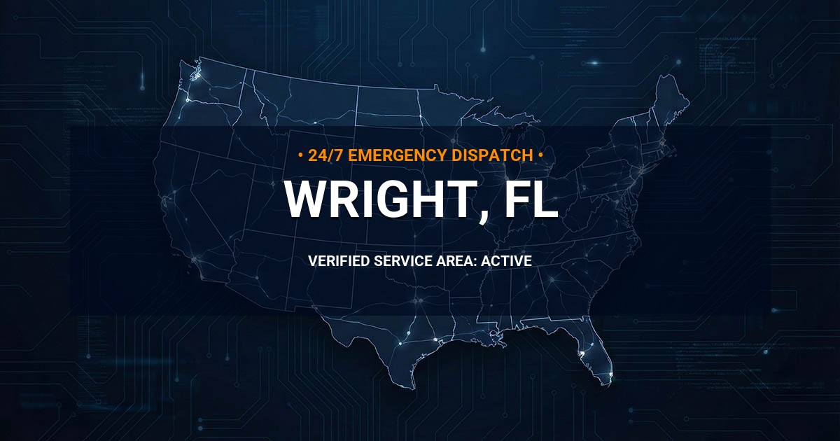 Emergency Plumbing Dispatch Map for Plumbing Services: Wright, FL