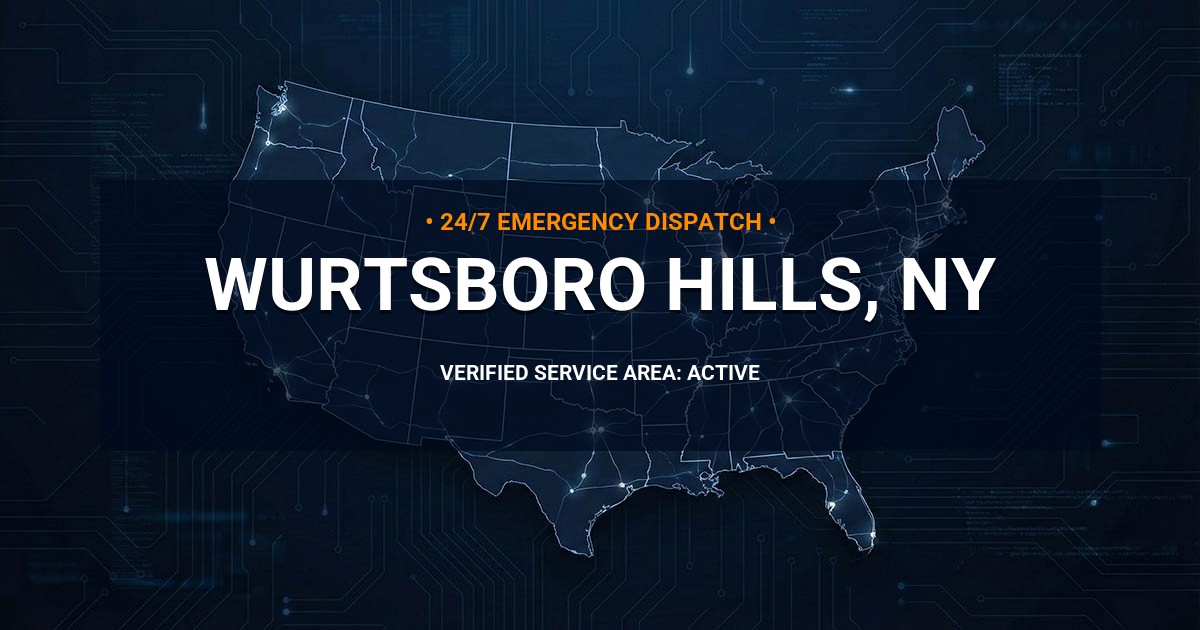 Emergency Plumbing Dispatch Map for Plumbing Services: Wurtsboro Hills, NY