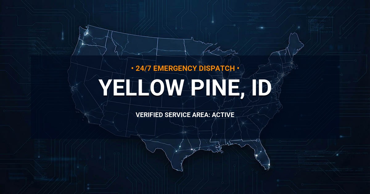 Emergency Plumbing Dispatch Map for Plumbing Services: Yellow Pine, ID