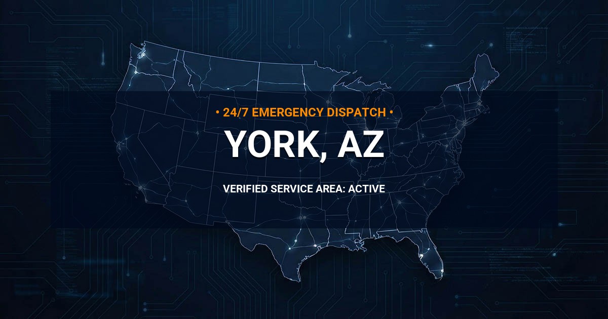 Emergency Plumbing Dispatch Map for Plumbing Services: York, AZ