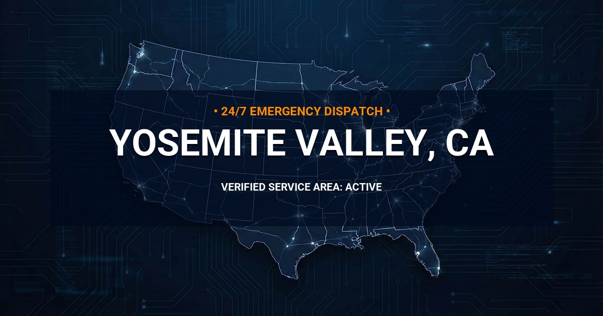 Emergency Plumbing Dispatch Map for Plumbing Services: Yosemite Valley, CA