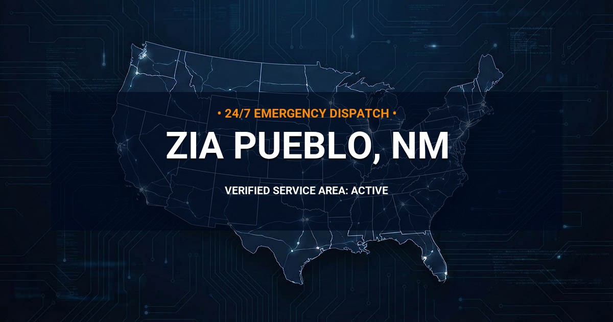 Emergency Plumbing Dispatch Map for Plumbing Services: Zia Pueblo, NM